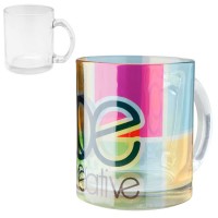 Mug en verre personnalisé en sublimation quadri Mug verre translucide publicitaire