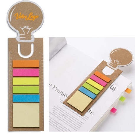 Note repositionnable et marque-pages adhésifs personnalisé avec votre logo et texte