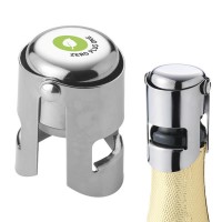 Bouchon de champagne personnalisé pour rebouchage bouteille champagne en métal publicitaire pour restaurant caviste boutique mariage