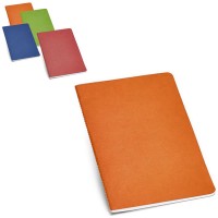 Cahier personnalisable avec couverture couleur : bleu vert, orange, rouge publicitaire