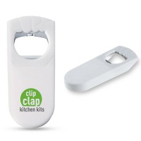 Décapsuleur personnalisé ferme bouteille publicitaire blanc