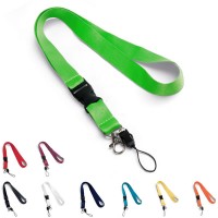 Tour de cou publicitaire personnalisé pour porte badge 9 coloris noir, blanc, bleu, bleu clair, jaune , orange rouge, violet