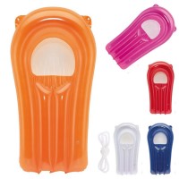 Matelas gonflable publicitaire pour plage personnalisable, coloris : blanc, bleu, orange, rouge