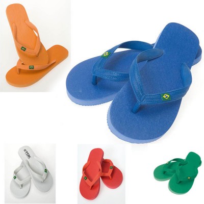 Tongs personnalisable publicitaire Brasil, coloris ; blanc, bleu, vert, orange, rouge