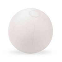 Ballon gonflable blanc uni personnalisé publicitaire. Jeux de plage publicitaire