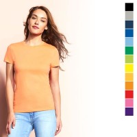Tee-shirt femme personnalisé Regent Sol's. T-shirt publicitaire femme, coloris noir, gris, bleu marine, bleu royal, bleu clair, vert, vert clair, jaune, orange, rouge, marron, bordeaux, violet, rose