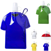 Gourde pliable personnalisé en form de tee-shirt noir, blanc, bleu, vert, orange, rouge