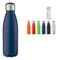 Bouteille thermos 500 ml publcitaire coloris noir, argenté, bleu, vert, orange, rouge