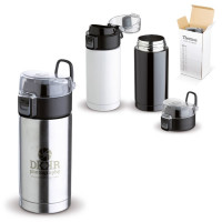 Mug thermos isotherme publcitaire étanche blanc, noir, argent personnalisé