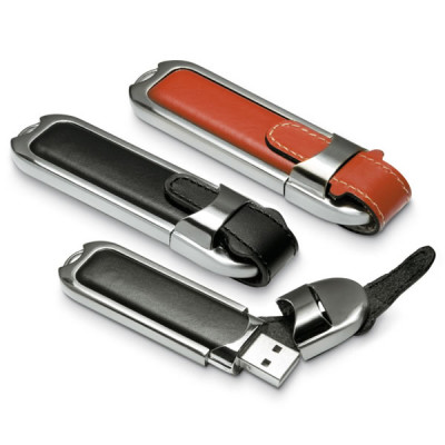 Clé USB étui cuir personnalisable publicitaire