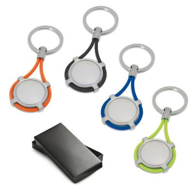 Porte-clés rond personnalisé logo quadri