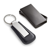Porte-clés personnalisable en métal et simili cuir par cher