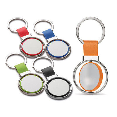 Porte-clés rond personnalisable logo quadri ou gravure