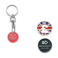 Porte-clés jeton caddie métal personnalisable pas cher goodies