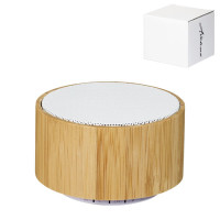 Enceinte Bluetooth en bambou publicitaire personnalisé pas cher
