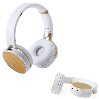 casque bluetooth en bambou publicitaire pas cher