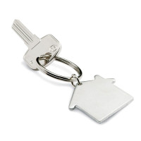 Porte-clés maison en métal publicitaire personnalisable