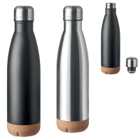Bouteille isotherme originale en acier et liège personnalisable avec votre logo