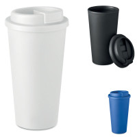 Grand mug plastique personnalisable pour bureau et voyage publicitaire