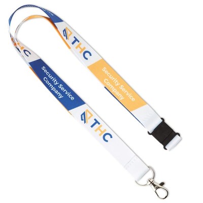 Lanyard tour de cou fermeture séurité détachable personnalisable logo sublimation quadrichromie