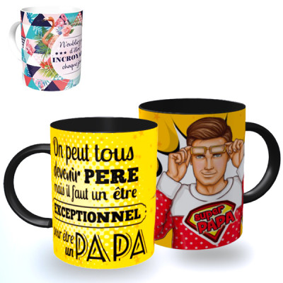 Mug plastique 350 ml personnalisable avec logo ou illustration en Quadrichromie