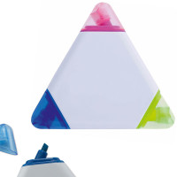 Set stylo surligneur coffret triangle publicitaire personnalisable