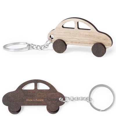 Porte-clés voiture en bois personnalisable publicitaire pas cher