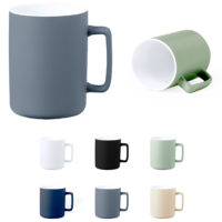 Mug couleur pastel mat personnalisé logo et texte. Mug publicitaire personnalisable.