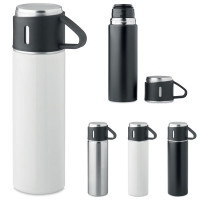 Bouteille thermos isotherme avec tasse personnalisés logo société pas cher