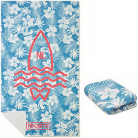 Grande serviette de plage imprimée avec votre logo en quadrichromie et illustration ou photographie