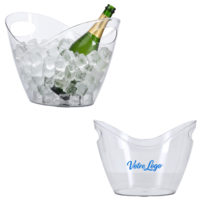 Seau à Champagne personnalisé publicitaire par impression logo et ou texte entreprise, association, restaurant, bar, boite de nuit, particulier