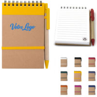 Bloc-notes A6 spirale avec stylo personnalisé avec votre logo et ou texte