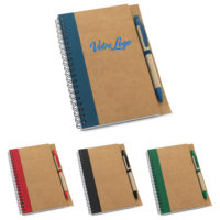 Carnet B6 à spirale avec stylo personnalisé avec votre logo et ou texte