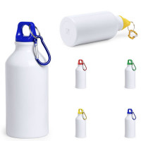 Gourde métal blanche 400 ml personnalisé avec votre logo