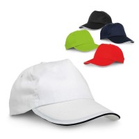 Casquette visière sandwich publicitaire à personnaliser coloris : blanc bleu noir vert rouge