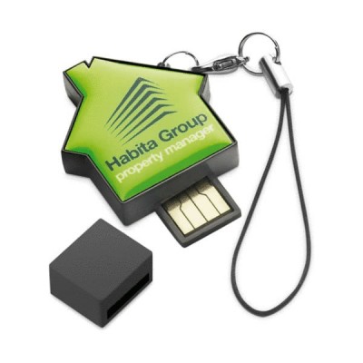 Clé USB en forme de maison publicitaire personnalisé pour personnalisation quadri