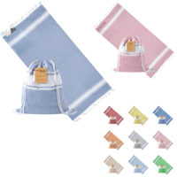 Serviette fouta plage repliable sac a dos personnalisée broderie
