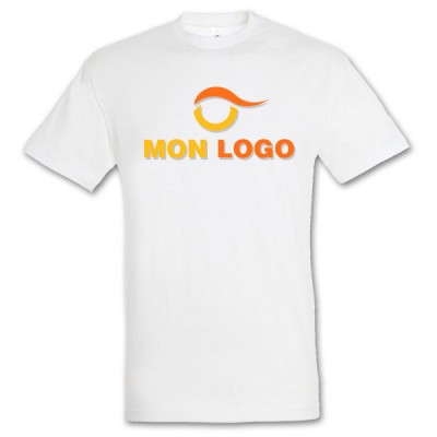 Tee-shirt blanc homme pas cher publicitaire Regent Sol's 150 Grs. T-shirt personnalisé