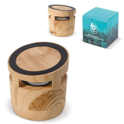 Enceinte Bluetooth en bois objet publicitaire personnalisée