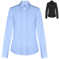 chemise manche longues noire ou bleue femme personnalisable publicitaire