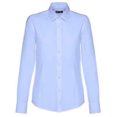 chemise femme bleue oxford personnalisable broderie publicitaire