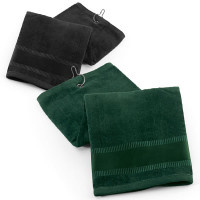 serviette de golf noir ou verte personnalisable publicitaire broderie