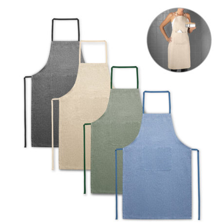 Tablier de cuisine en coton avec style vintage personnalisé par impression de votre logo et ou texte