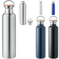 Gourde bouteille isotherme grand format 1 litre personnalisable logo