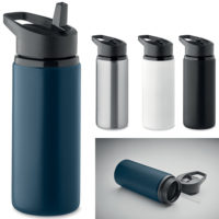 Gourde poignée paille 500 ml personnalisée avec votre logo