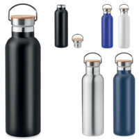 Grand bouteille isotherme en acier inoxydable personnalisée flocage logo