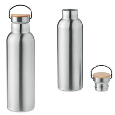 Grande bouteille isotherme métal design personnalisable avec votre logo