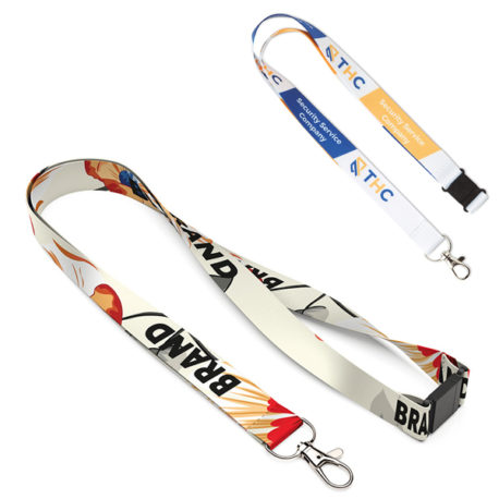 Lanyard tour de cou anti-étranglement avec porte-badge personnalisé avec votre logo et texte imprimé en sublimation quadrichromie
