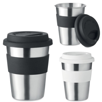 Mug métal couvercle et bague silicone personnalisé avec votre logo