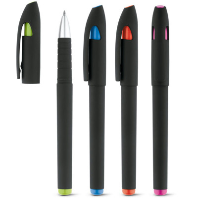 Stylo bille noir publicitaire personnalisable